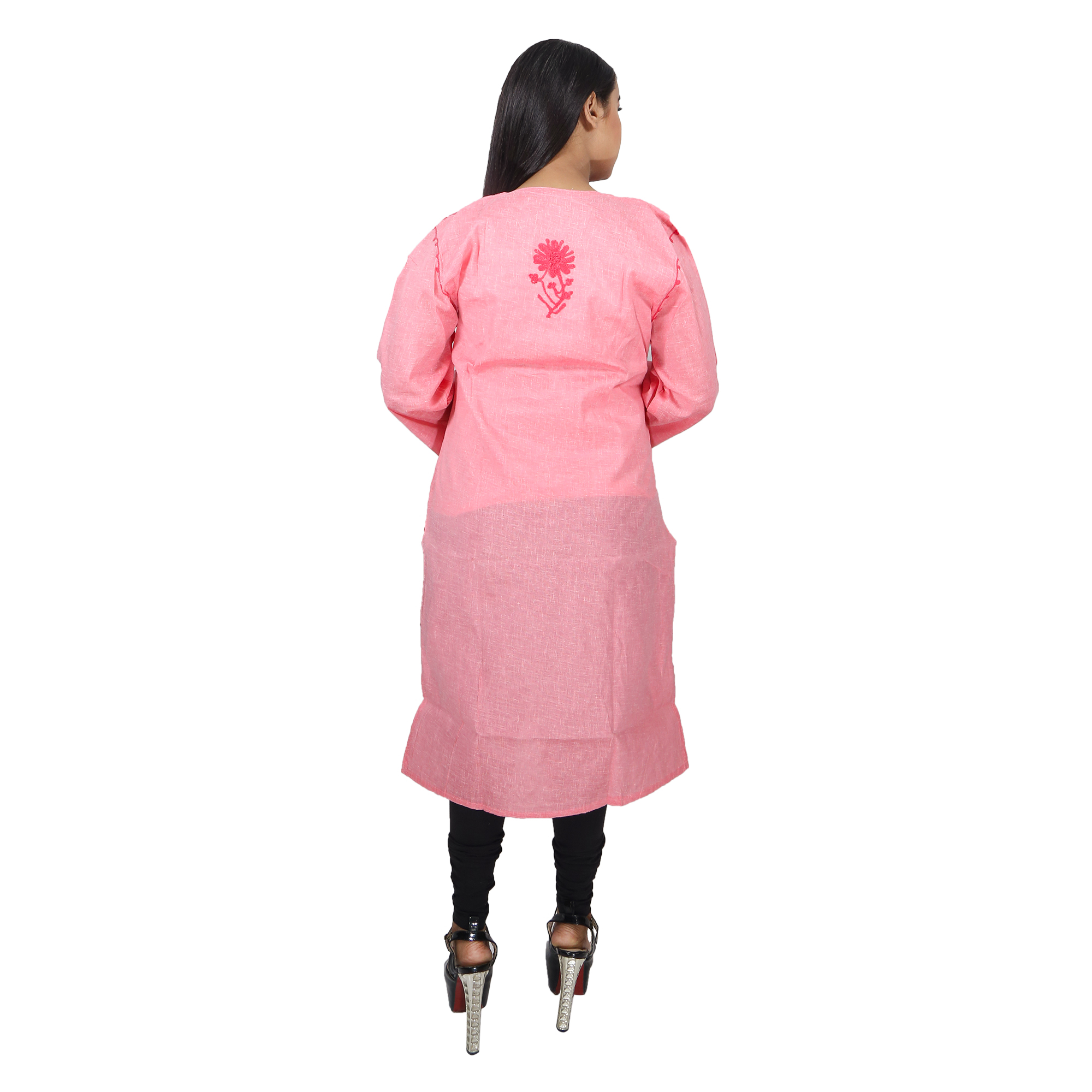 Fancy Cotton Pink Kurti