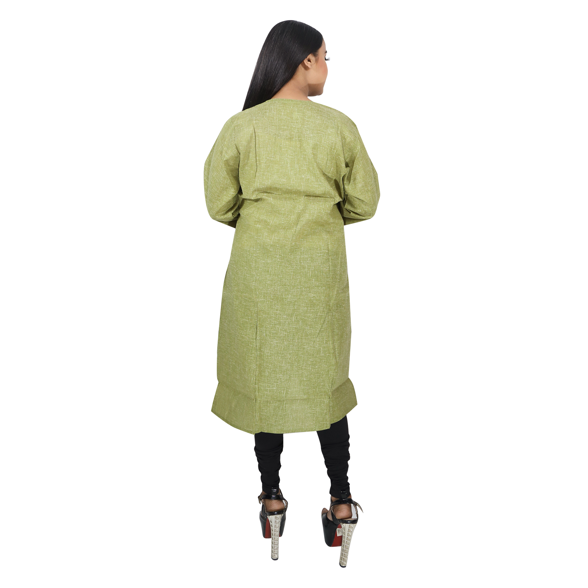 Fancy Cotton Green Kurti
