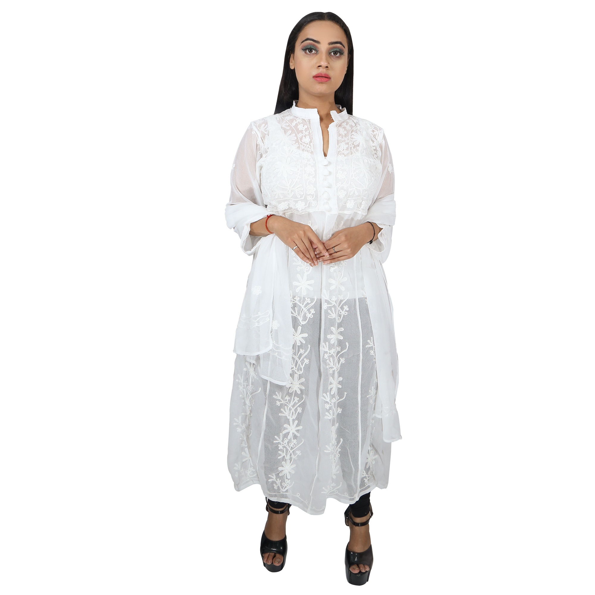 Beautiful White Sharara Kurti