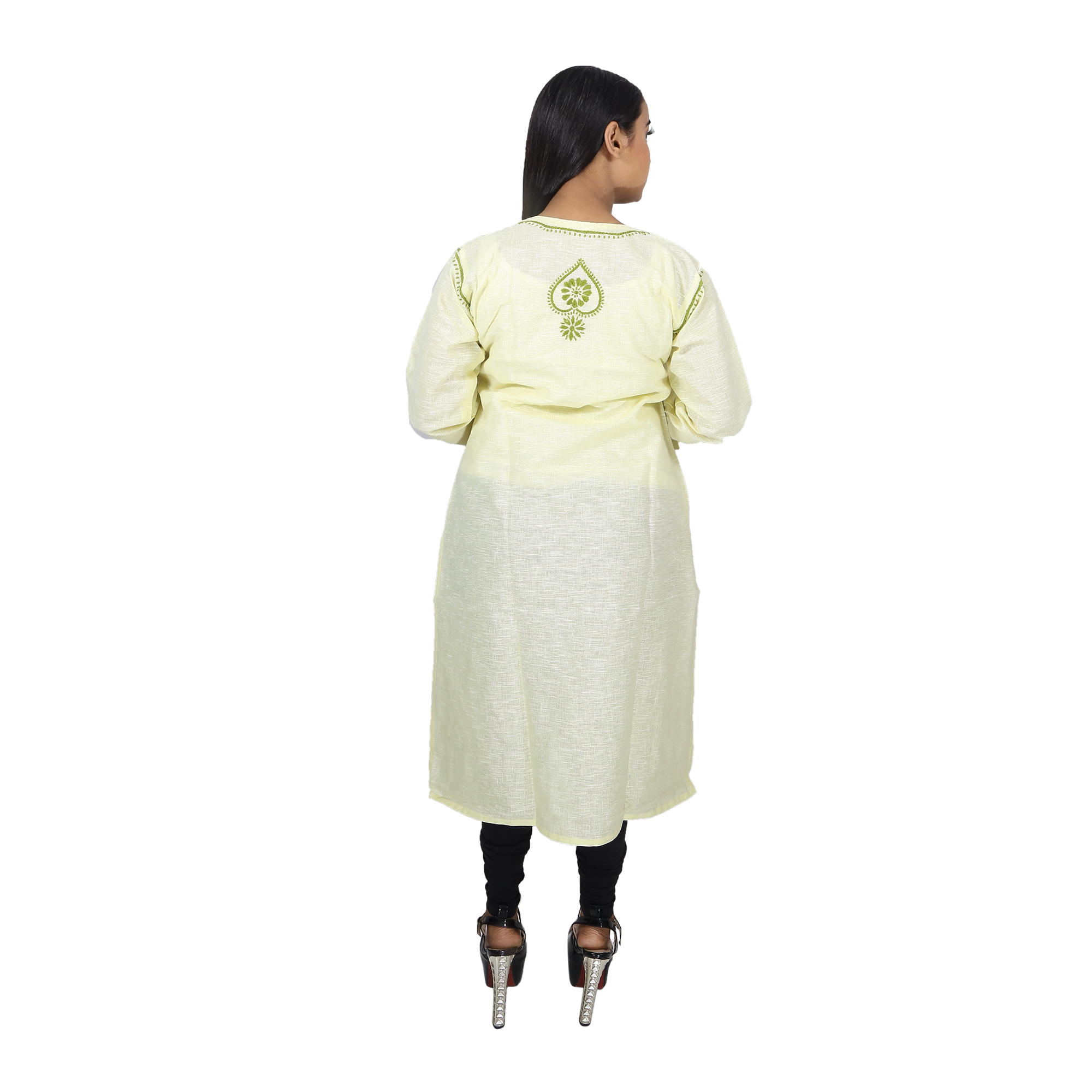 Women Kota Kurti Peach Green