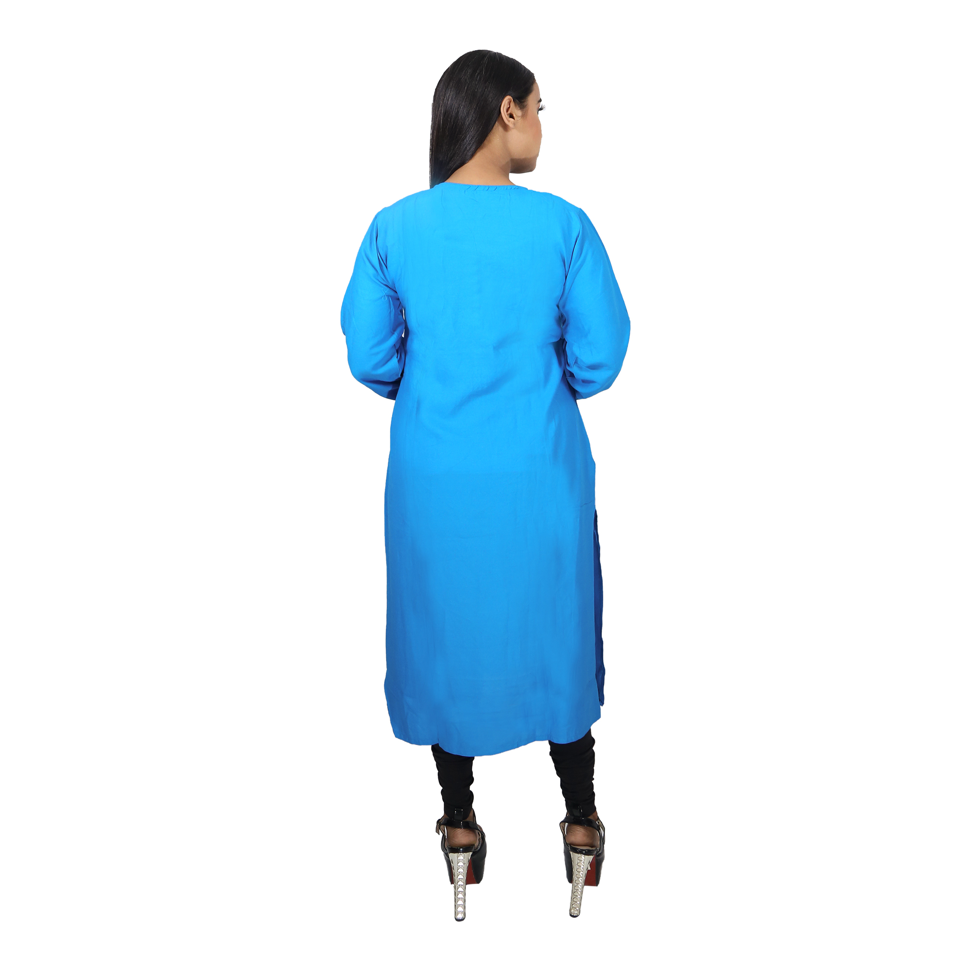 Rayon Blue Women Kurti 